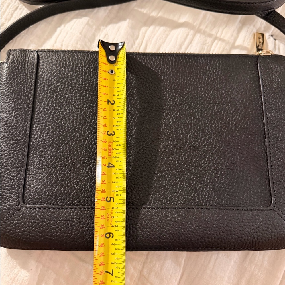 kate spade Lena Crossbody bag in Black Pebbled Leather with Gold Hardware - Picture 9 of 13